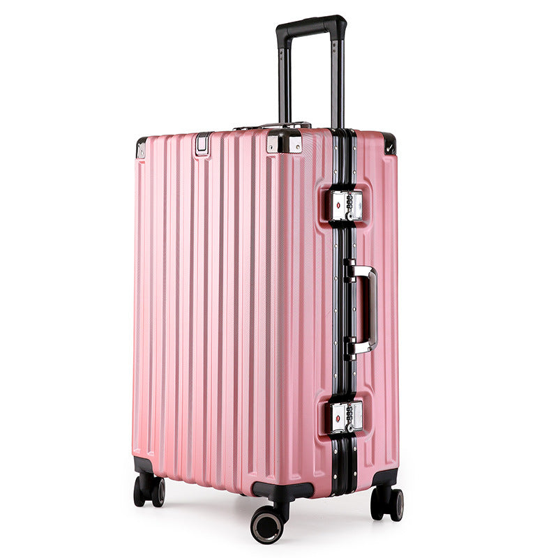 Aluminum Alloy Hard-Shell Suitcase with TSA Lock -20 Spinner Luggage in Pink