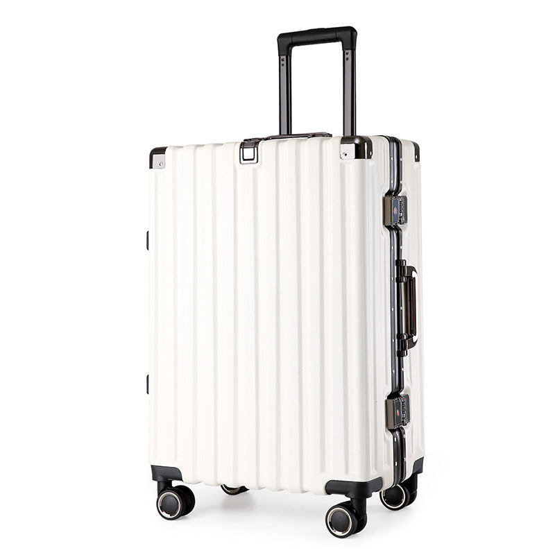 Aluminum Alloy Hard-Shell Suitcase with TSA Lock -20 Spinner Luggage in White