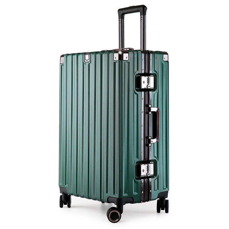 Aluminum Alloy Hard-Shell Suitcase with TSA Lock -22 Spinner Luggage in Green