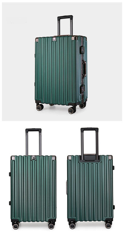 Aluminum Alloy Hard-Shell Suitcase with TSA Lock -22 Spinner Luggage in Green