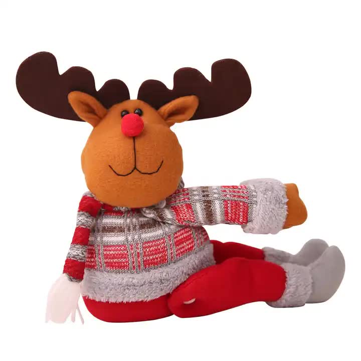 Reindeer Curtain Tieback - Festive Plush Christmas Curtain Holder for Holiday Decor 27*34cm 2 pcs