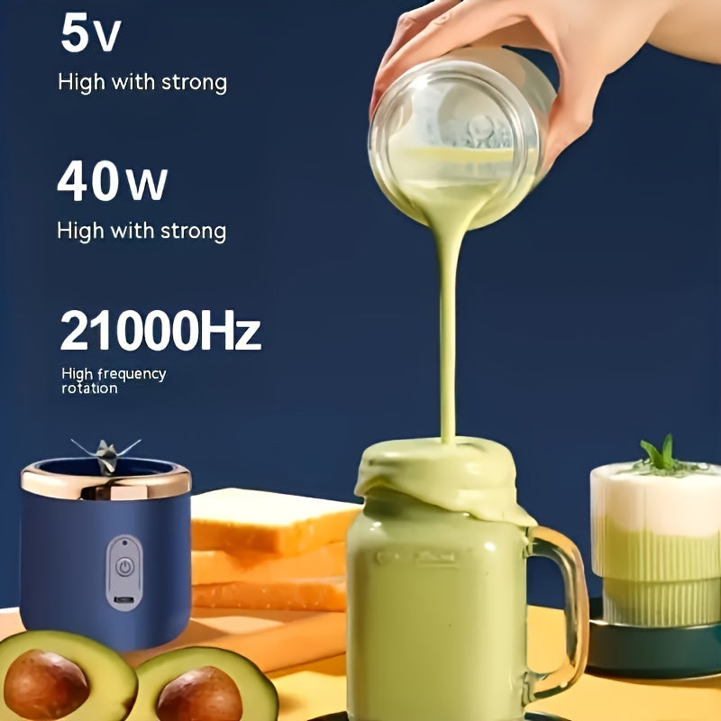 1 x Portable USB Blue Rechargeable Juicer CupPortable Blender for Smoothies and Juices - USB Rechargeable Powerful & Compact
