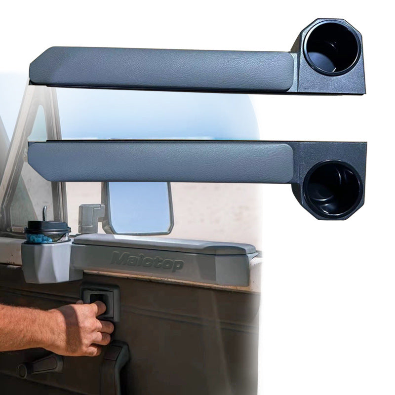 2pcs pasted version Car Door Armrest with Cup Holder for Toyota Land Cruiser 70 Series FJ79 LC75 Interior Accessory Upgrade