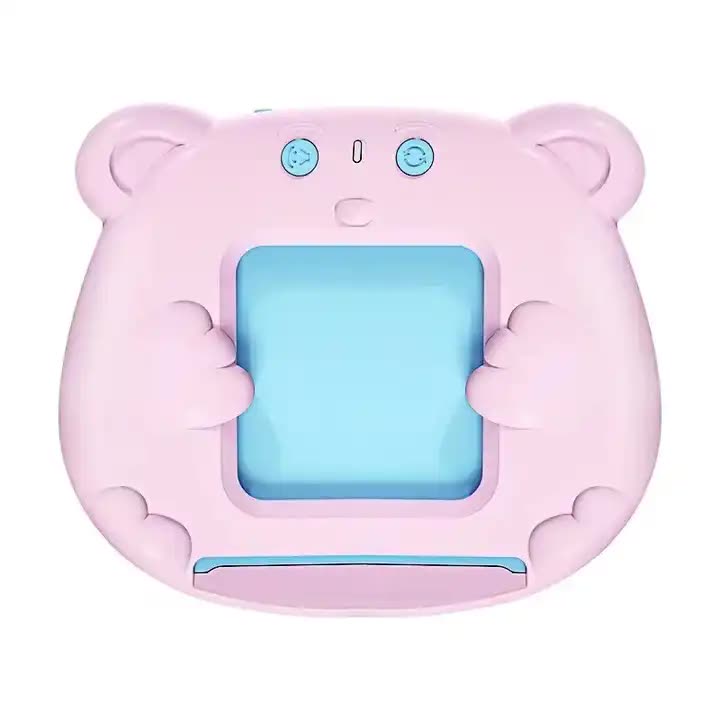 Pink Bear-Shaped Early Education Card Reader - Interactive Learning Toy with 510 Flashcards for Kids