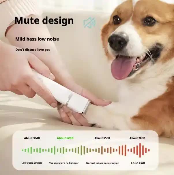 White T70 4-in-1 Pet Grooming Kit ??Full Body, Detail, Paw Hair Trimmer & Nail Grinder