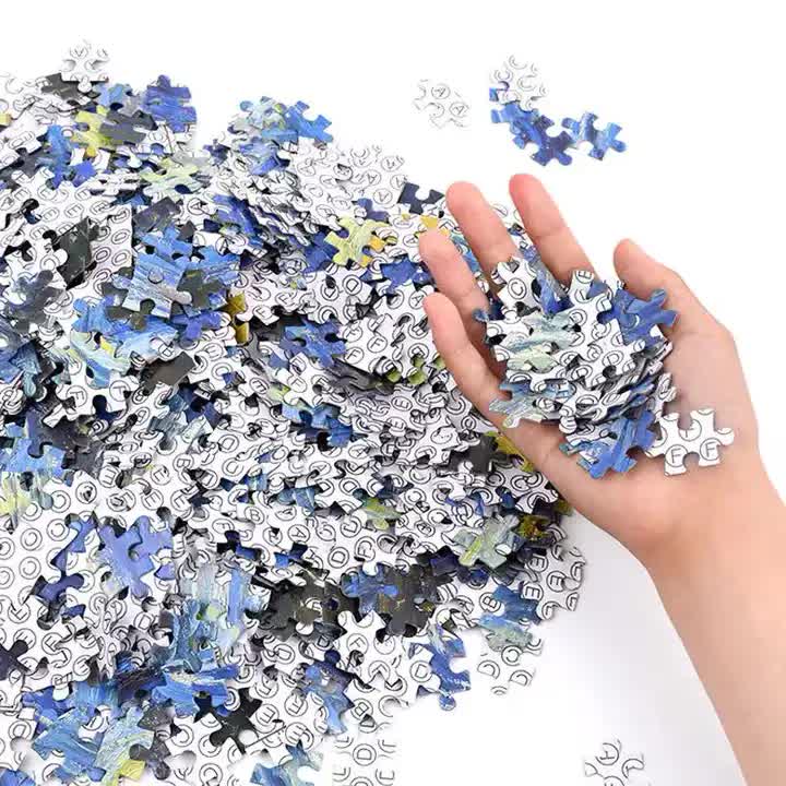 (2 PCS) 1000-Piece Cherry blossoms Jigsaw Puzzle - High Difficulty Stress-Relief Toy