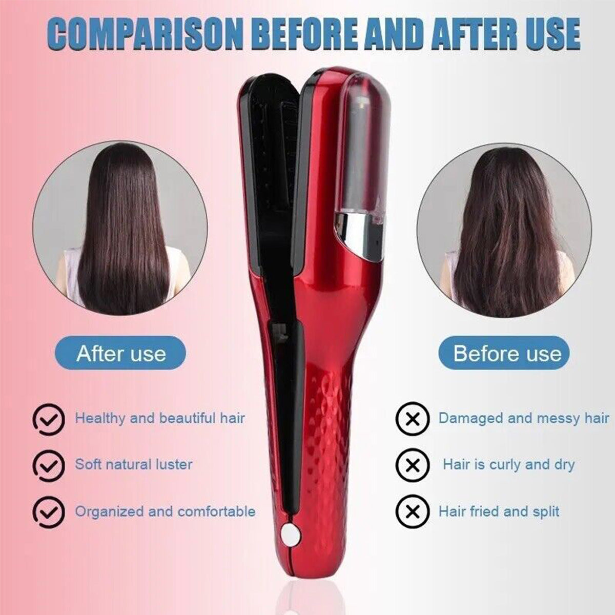Green Mini - Automatic, Hair Repair Split End Remover Trimmer For Dry, Splitting, Damaged And Brittle Split Ends, Men And Women Hair Styling Beauty Tool