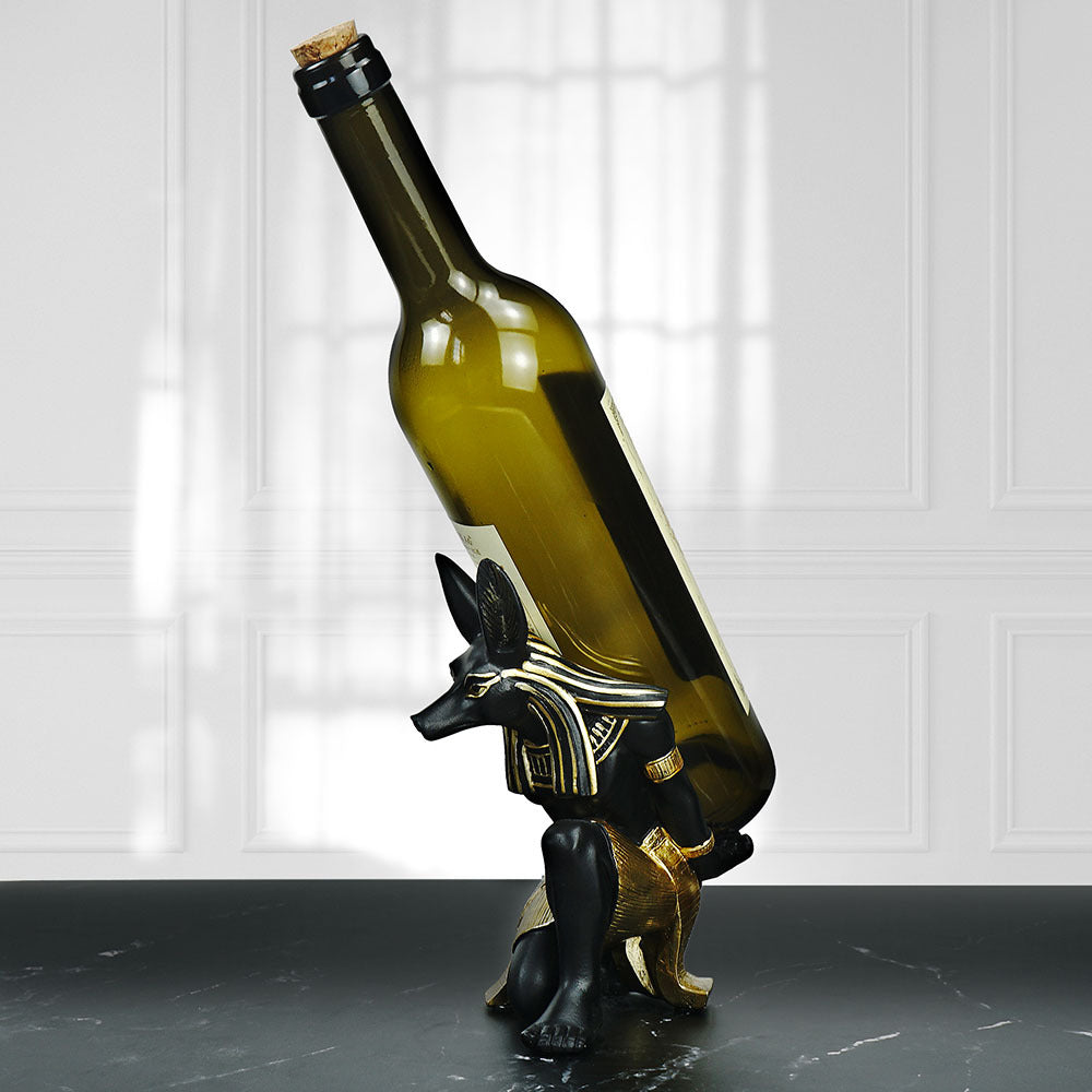 Egyptian Anubis Dog Wine Rack ??Unique Resin Wine Holder for Home Decor