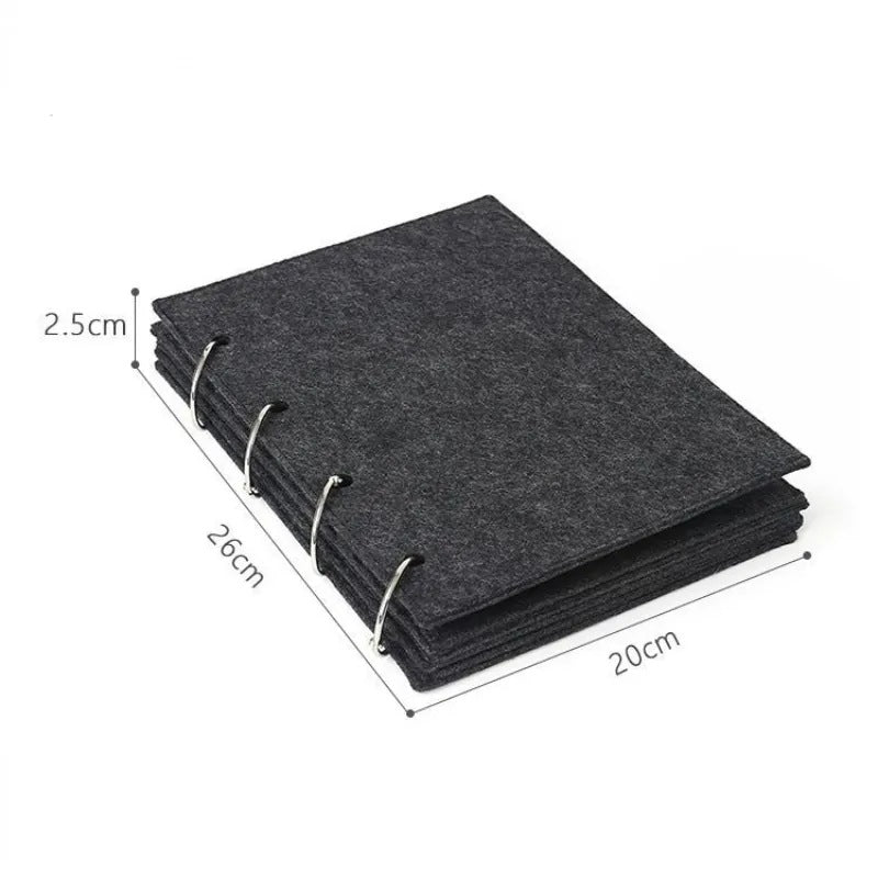 Felt Jewelry Display Book for Pin and Brooch Storage, Compact and Portable Organizer