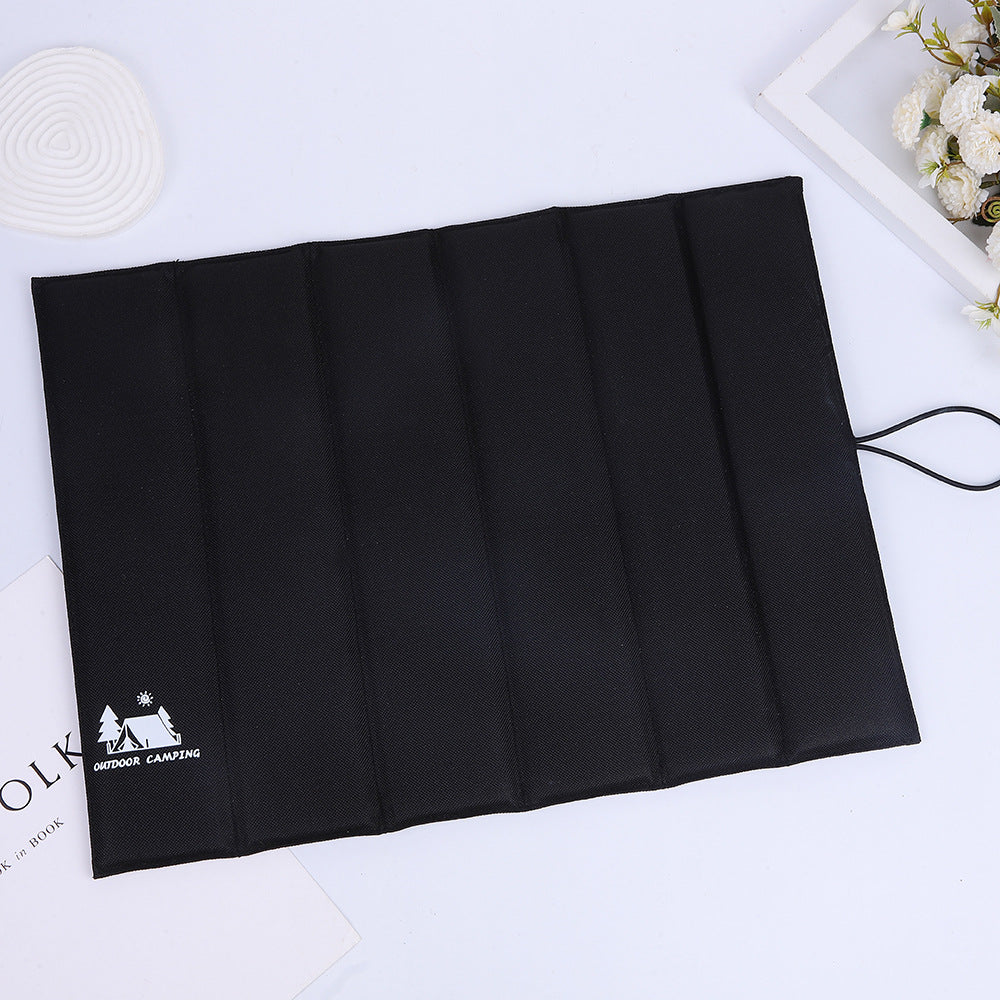 3PCS Black Portable Outdoor Folding Seat Cushion - 42cm x 32cm for Camping and Hiking