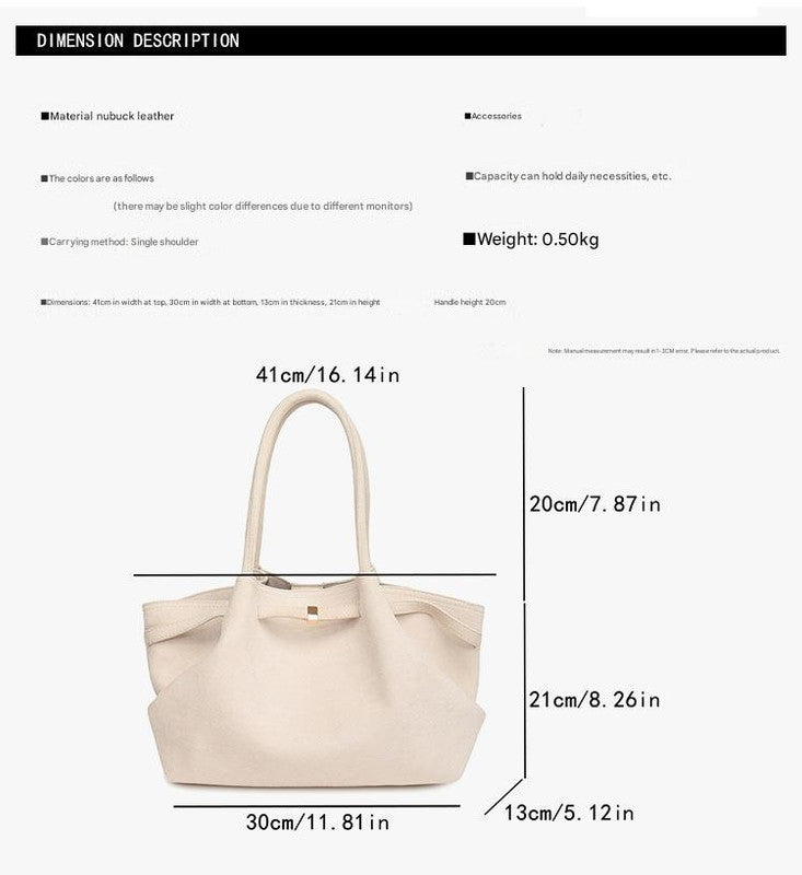 Beige Elegant PU Tote Bag - Soft and Stylish Handbag for Everyday Use