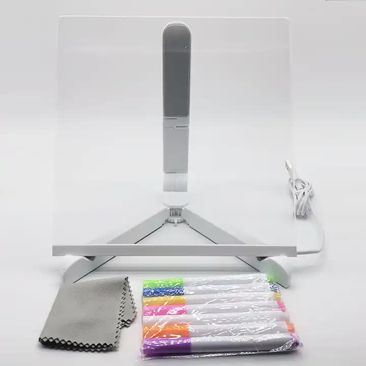 15*15 cm DIY Erasable Light-Up Drawing Board Set | Halloween Chalkboard Writing Board Craft Kit | Creative Craft Set for Kids & Adults