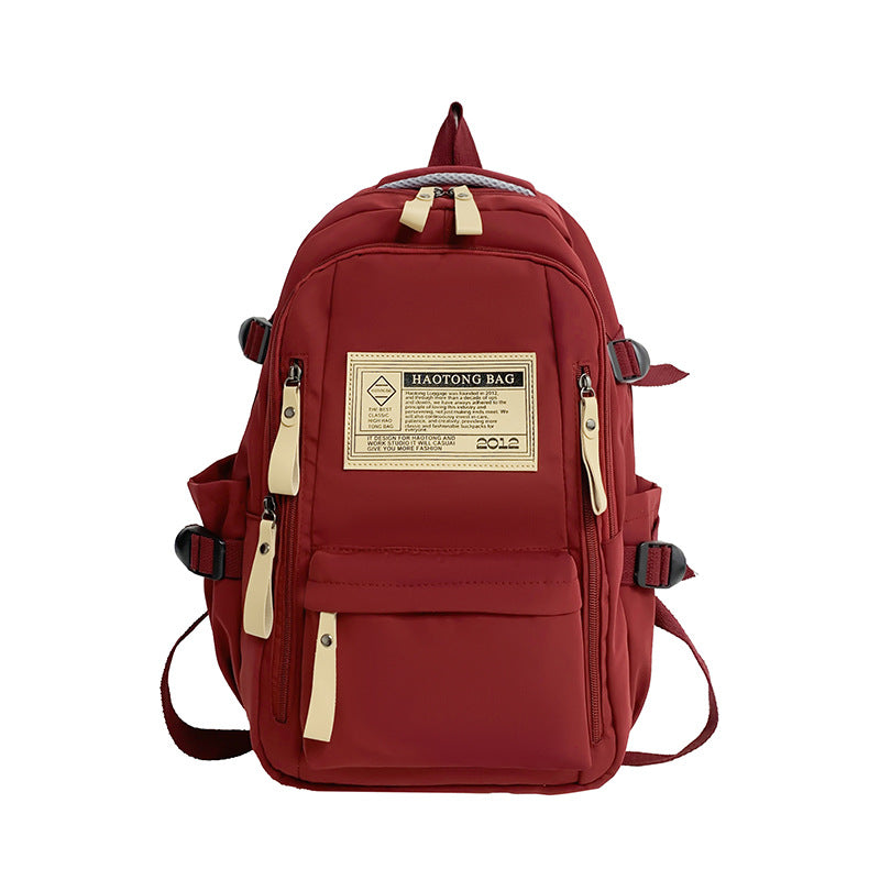 Red Stylish and Simple Backpack for High School and College Students ??Trendy Women?? Casual Backpack for Travel and Daily Use