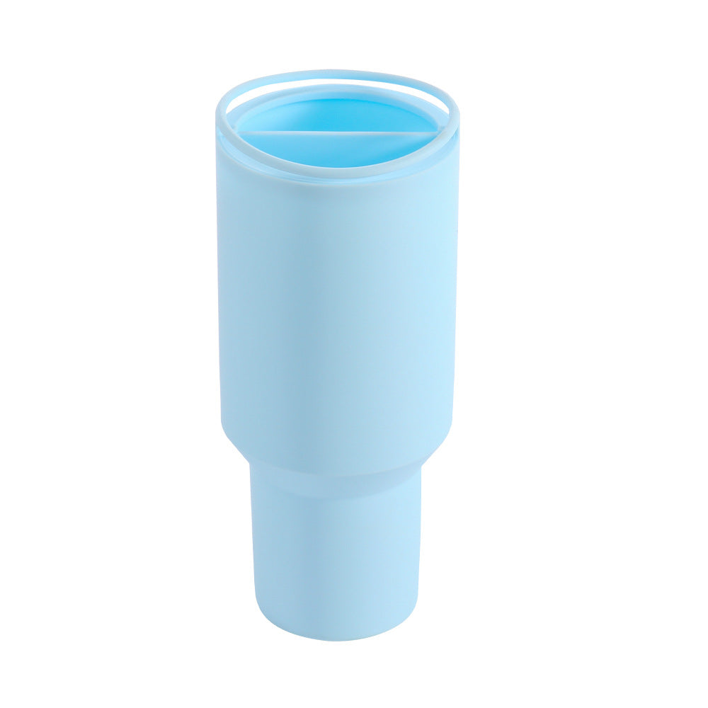 Bule 40oz Silicone Dual-Chamber Cup Separator - Food-Grade Drink Divider, Cold Drink Mug with Separate Compartments, BPA-Free Silicone Liner for
