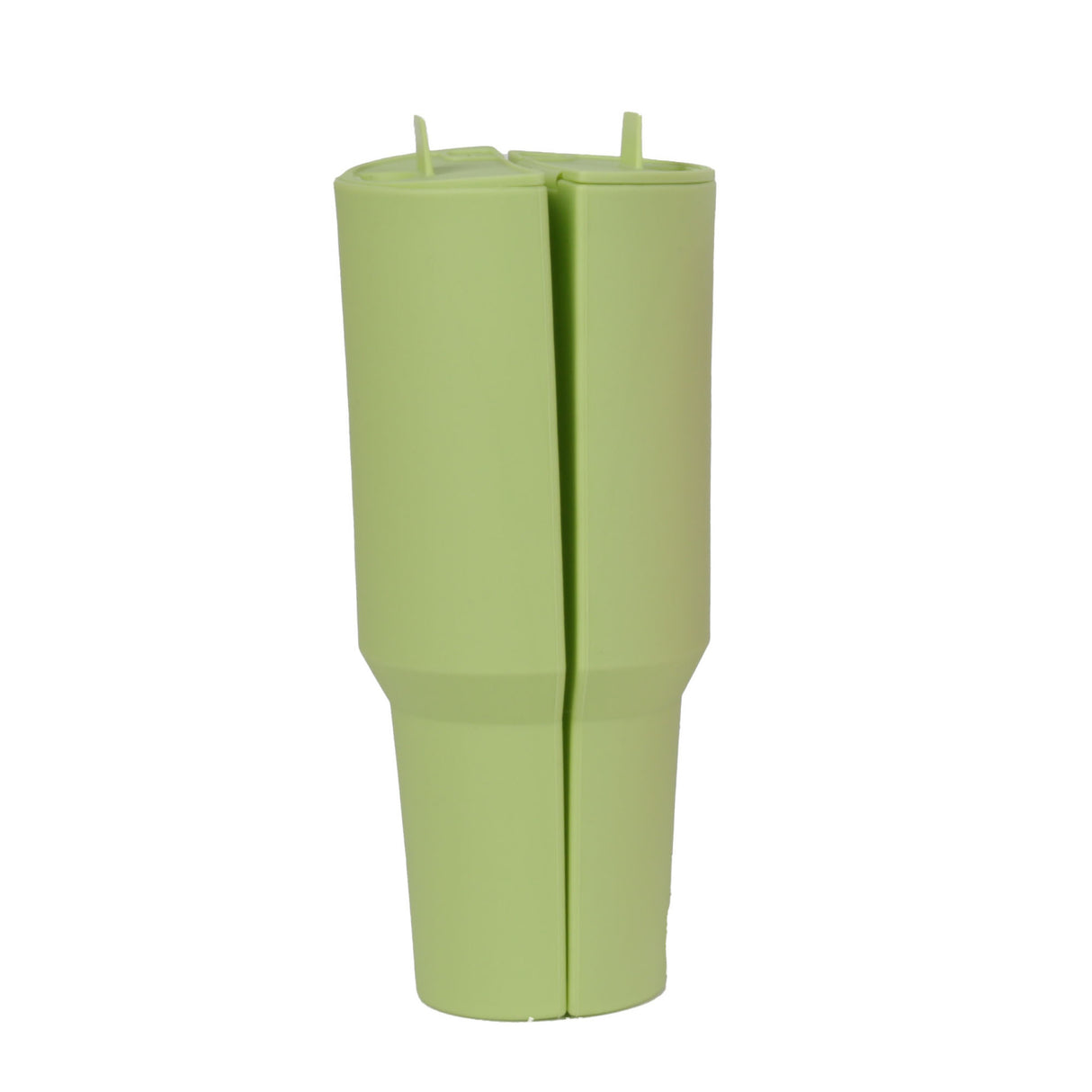 Green 40oz Silicone Dual-Chamber Cup Separator ??Food-Grade Drink Divider, Cold Drink Mug with Separate Compartments, BPA-Free Silicone Liner for
