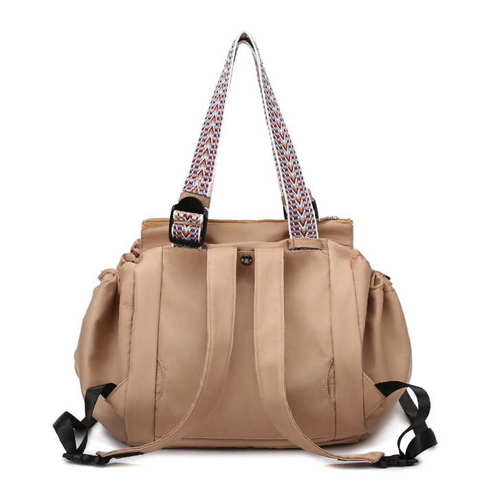 Beige Convertible Multifunctional Baby Cradle Travel Bag ??Women?? Backpack, Shoulder Bag, Mummy Bag with Expandable Storage