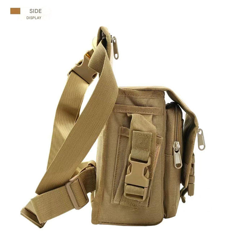 Black Tactical Outdoor Leg Bag 900D Durable Multi-Layer Waist Pack for Cycling, Fishing, and Security