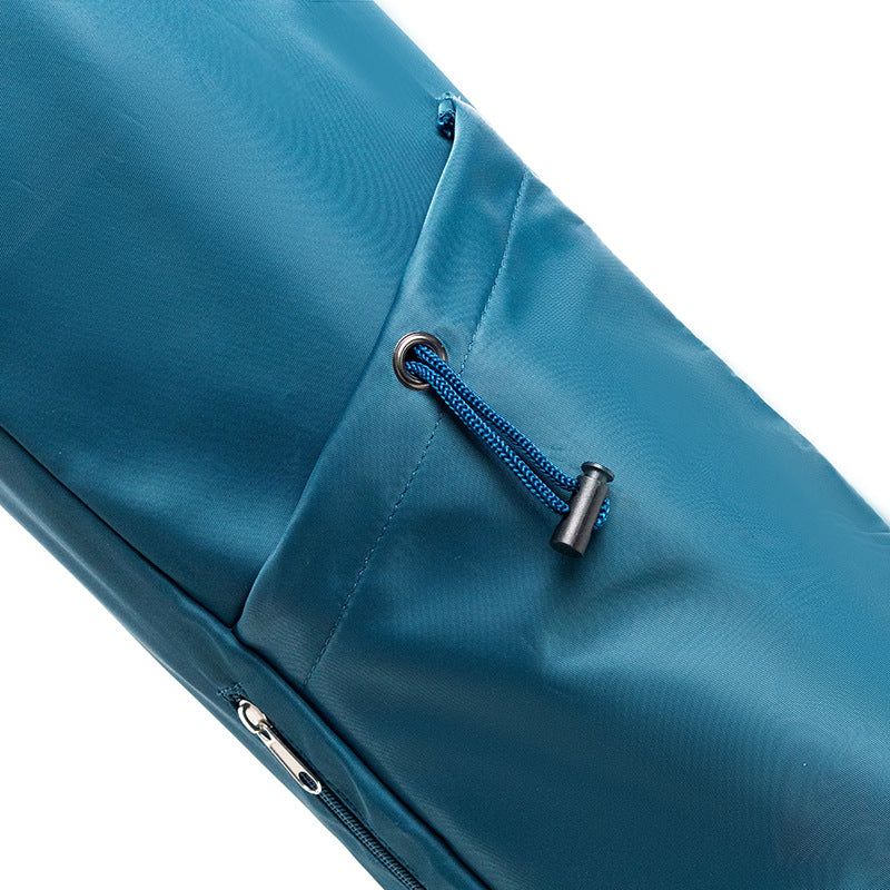 Dark Blue Durable Yoga Mat Carry Bag - Multi-Functional Fitness Backpack with Wet Pocket(Mugs are fi