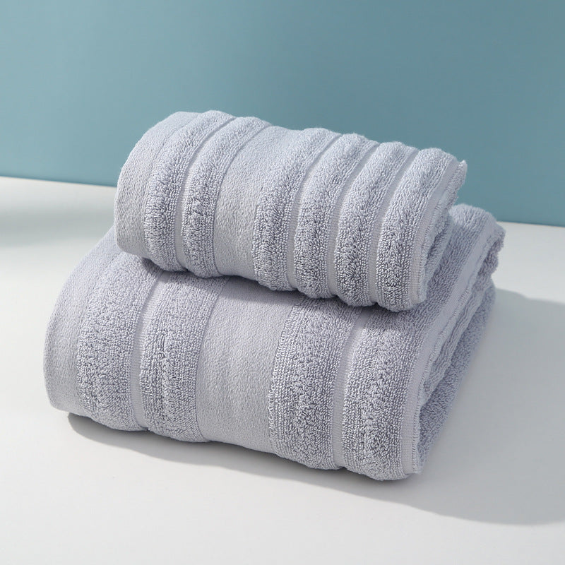 Light Grey Premium Soft Cotton Towels Set Absorbent, Quick-Dry, Comfortable and Durable, Available in Multiple Colors