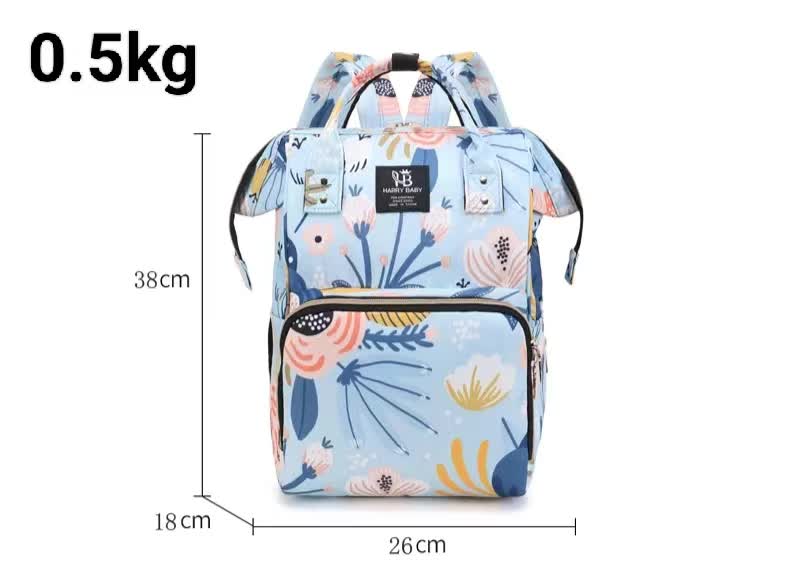 Large Capacity Multi-Functional Baby Diaper Backpack - Stylish and Travel-Friendly Mummy Bag Crown Blue