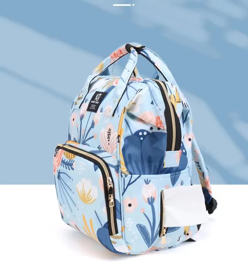 Large Capacity Multi-Functional Baby Diaper Backpack - Stylish and Travel-Friendly Mummy Bag Crown Blue