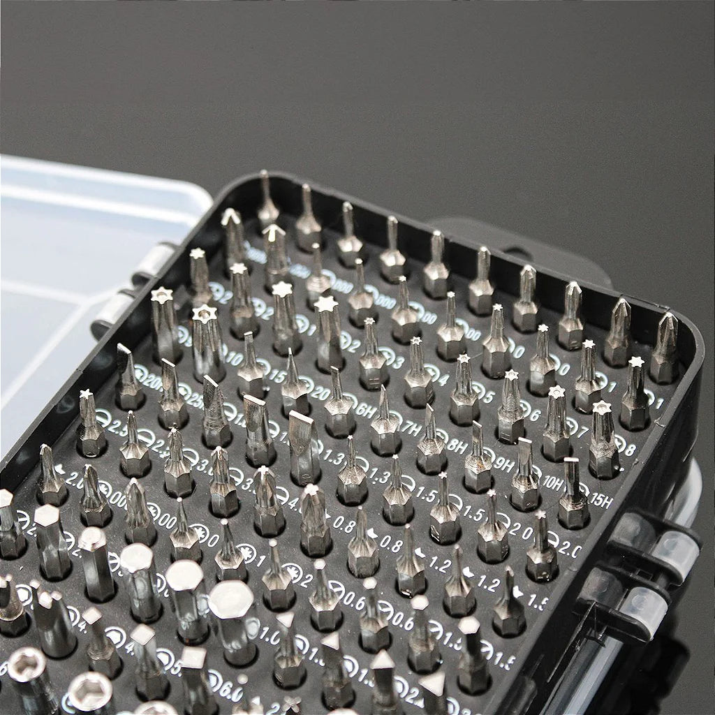Gray 122-in-1 Precision Screwdriver Tool Kit for Electronics and DIY Repair