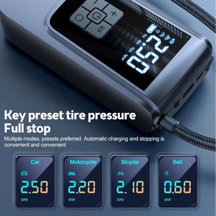 ST-9624B Advanced Portable Wireless Digital Tire Inflator with USB Charging, 150 PSI Max Pressure