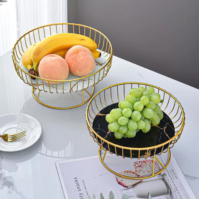 Elegant Iron Art Glass Serving Tray(White Glass) ??Round Design with Gold Finish