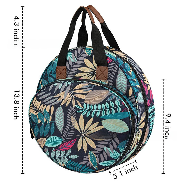 Purple Multi-Pocket Embroidery Storage Bag - Oxford Cloth Handbag Organizer for Cross-Stitch and Thread Storage