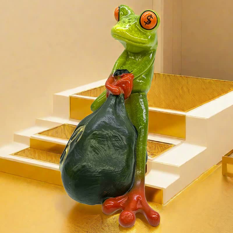 Money Frog Figurine - Lucky Wealth Decorative Ornament
