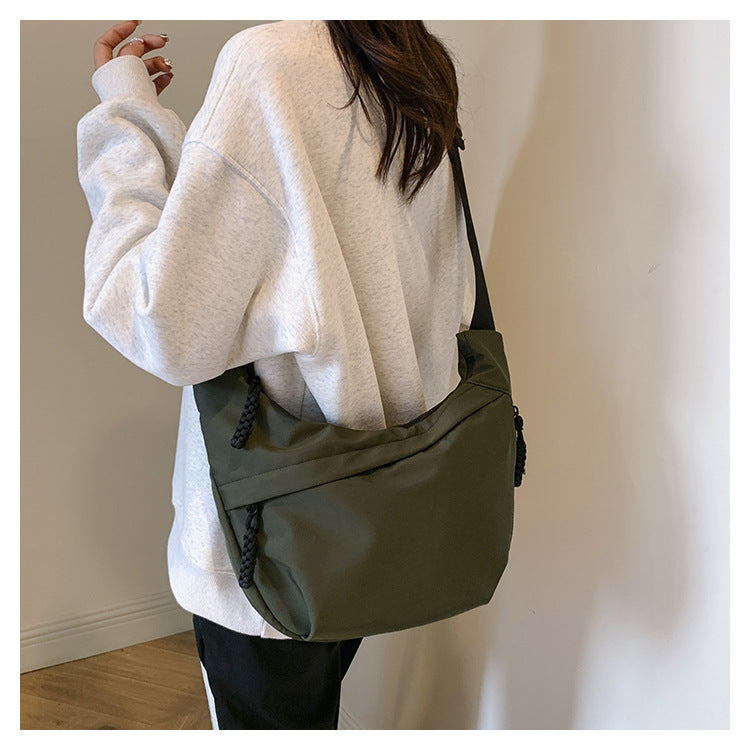 Black Stylish Olive Green Crossbody Bag with Adjustable Strap - Comfortable and Practical
