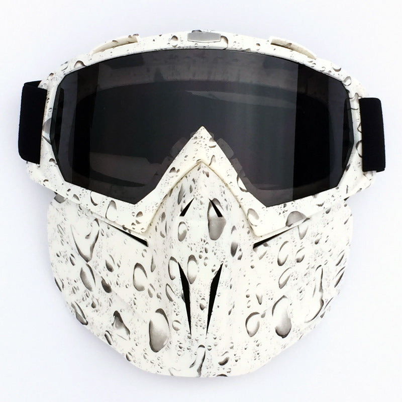 Teardrop Frame Gray Sheet Full-Face Snow Goggles with Mirror Lens - Ultimate Protection and Comfort