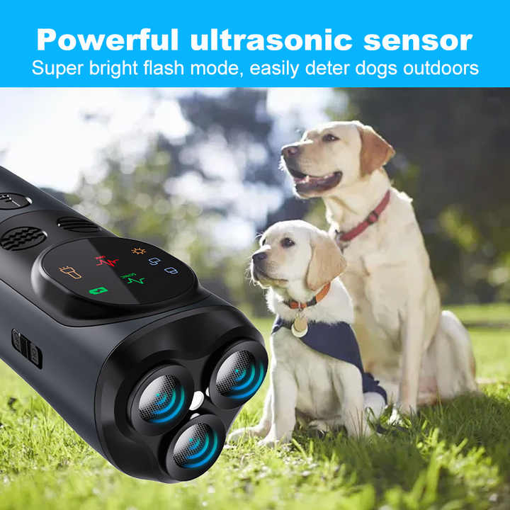 Ultrasonic Dog Repeller High-Power, Flash Mode, Effective Outdoor Use for Controlling Aggressive Dogs