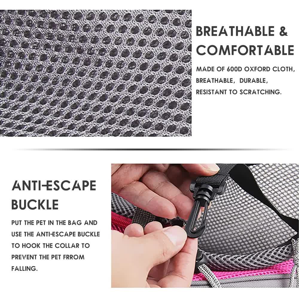 Size S Yellow Dog Pattern Lightweight Single Shoulder Pet Sling Bag - Stylish Durable Oxford Fabric Carrier