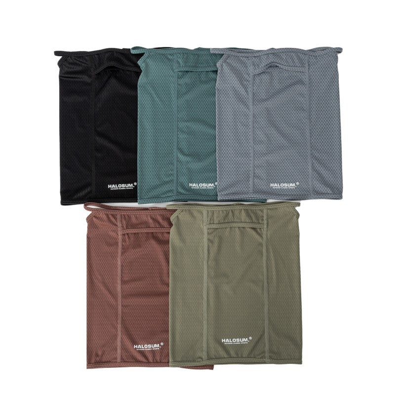 2 Pcs Black UV Protection Breathable Cycling Face Mask with Ear Hooks – Summer Ice Silk Neck Gaiter for Men and Women