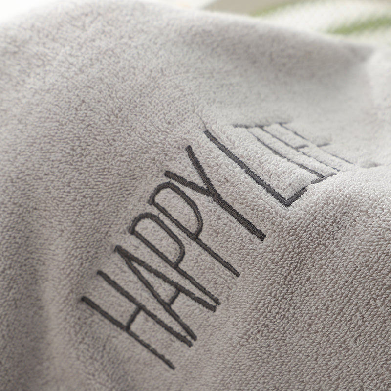 Dark Gray Soft Cotton Bath Towel - 70x140cm, Quick Dry, Super Absorbent