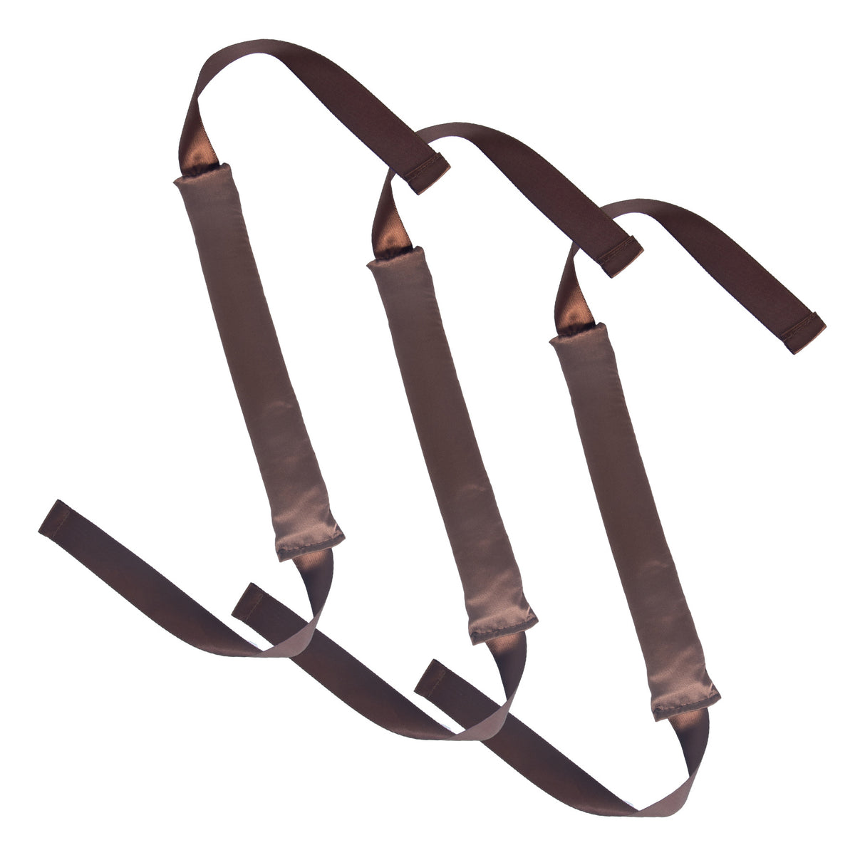 Brown 3 Sticks No-Heat Hair Curling Ribbon Kit - Silk Ribbon Curling Wand for Sleep-in Styling