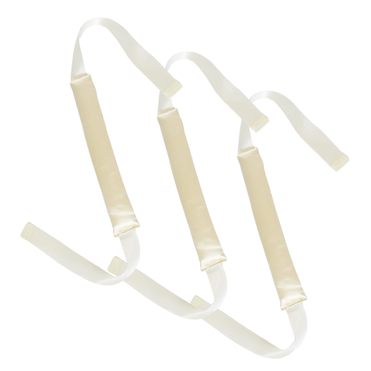 Beige 3 Sticks No-Heat Hair Curling Ribbon Kit - Silk Ribbon Curling Wand for Sleep-in Styling