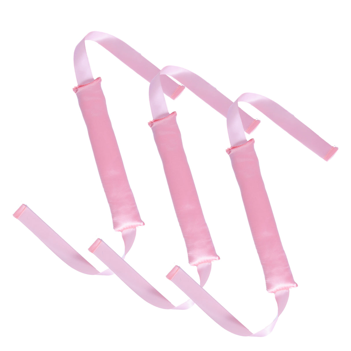 Pink 3 Sticks No-Heat Hair Curling Ribbon Kit - Silk Ribbon Curling Wand for Sleep-in Styling