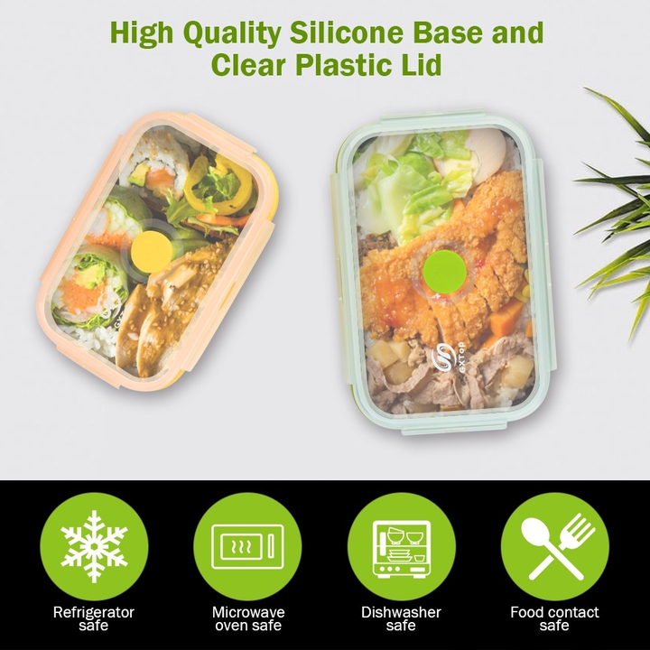 3-piece Set (Yellow + Green + Blue) Collapsible Silicone Food Storage Containers Set ??350ML, 500ML, 800ML | BPA-Free, Microwave, Dishwasher & Freezer Safe | Foldable & Portable Bento Boxes for Travel & Outdoor