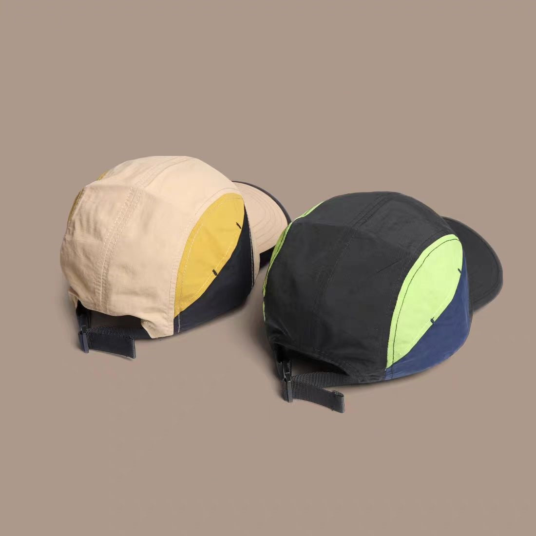 Khaki And Yellow Lightweight Sports Baseball Cap | Quick-Dry, Waterproof, Breathable | Outdoor Camping Cap