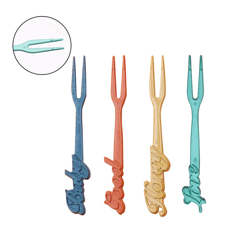 Four-person Set Multicolor Eco-Friendly Wheat Straw Dinnerware Set, Plate, Bowl, Cup & Utensil Set - Lightweight, Reusable, and Durable for Home, School, and Travel