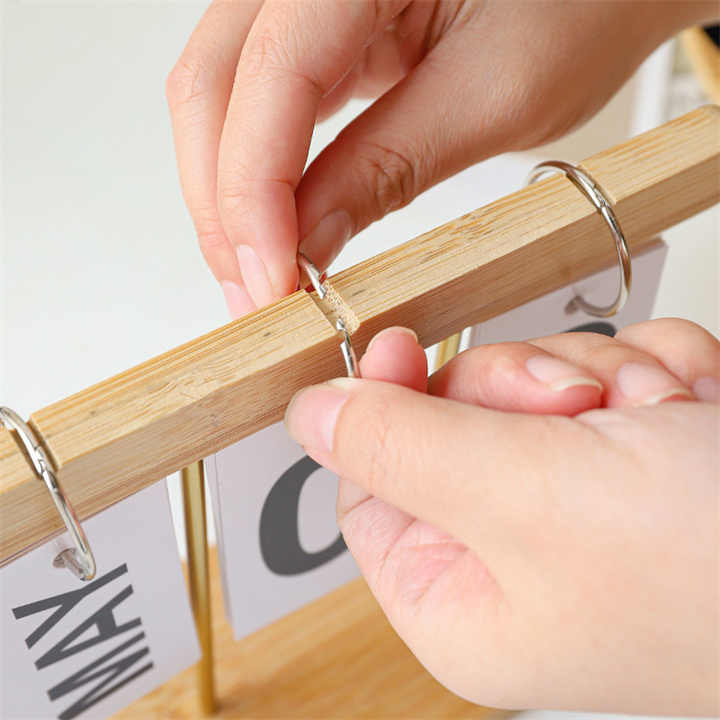 Wood Color Modern Minimalist Wooden Flip Calendar – Stylish Desktop Calendar for Home, Office, and Study Room