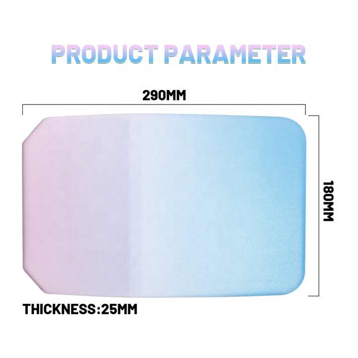 Gradual Blue Ergonomic PU Anti-Slip Mouse Pad with Wrist Support - Rectangular Gradient Desk Mat for Gaming and Office Use