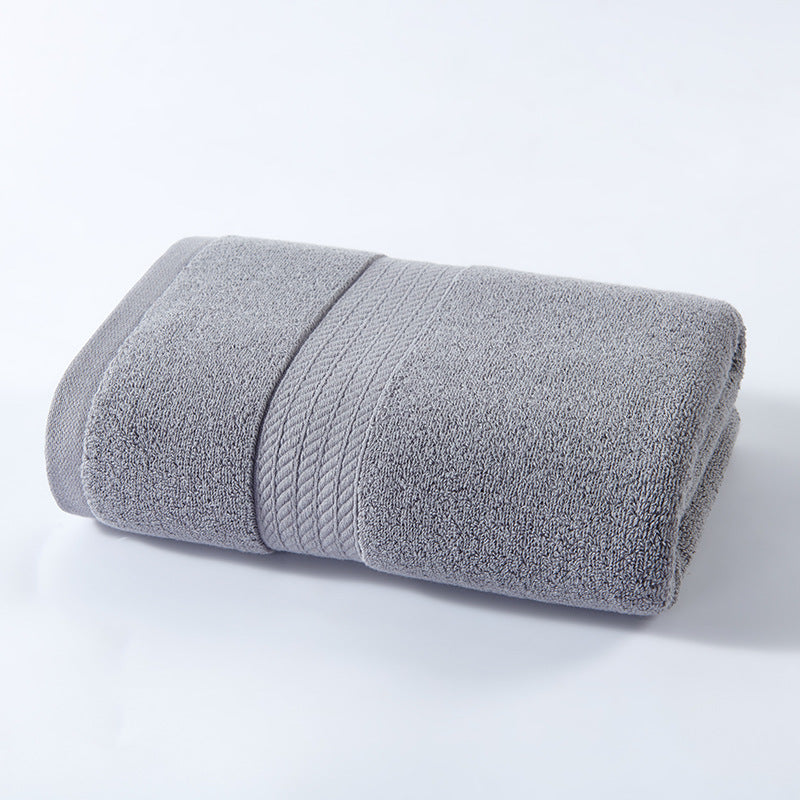 Grey Premium Thick Cotton Bath Towel for Adults - Soft and Absorbent Bathroom Towel