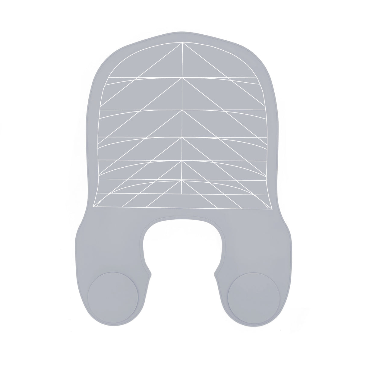 Gray Striped Silicone Hairdressing Cape - Extended Oversized Shoulder Pad for Hair Dyeing and Perming