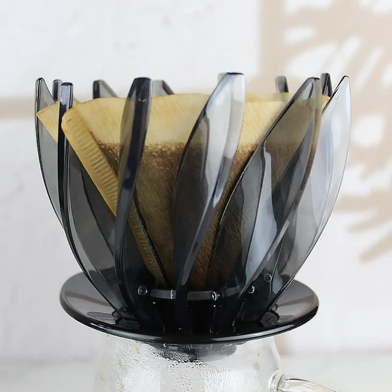 V60 Pour Over Coffee Dripper - Heat Resistant Brew Filter Cone - Green(Black Base)