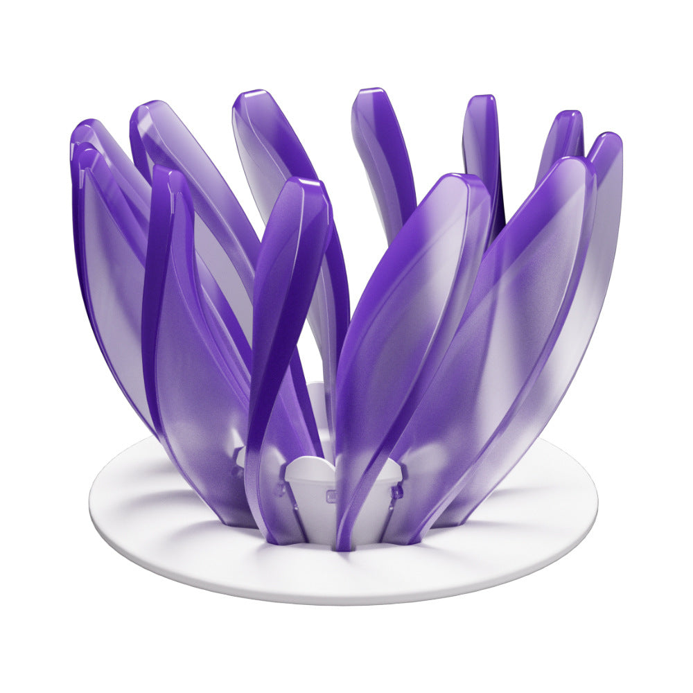 V60 Pour Over Coffee Dripper - Heat Resistant Brew Filter Cone - Purple(White Base)