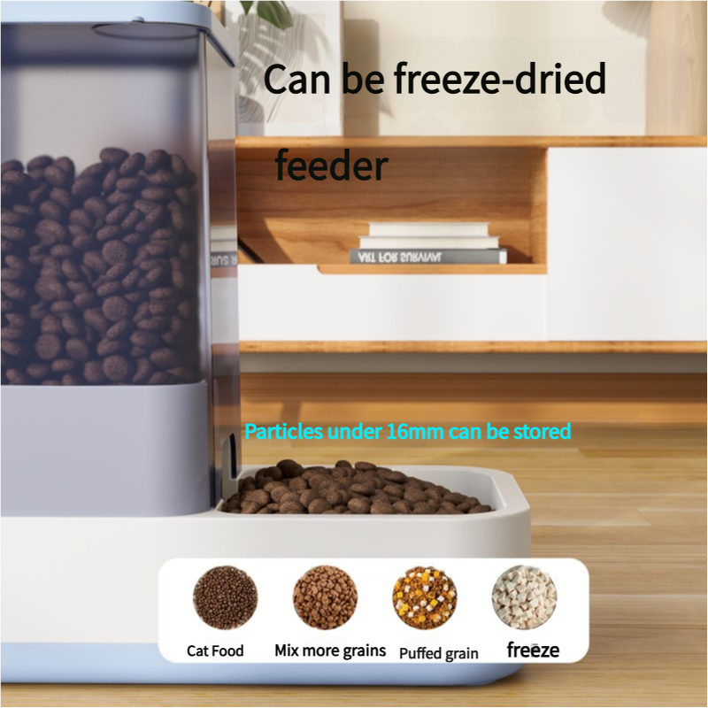 Pink 2-in-1 Automatic Pet Water and Food Dispenser - Gravity Feeder for Cats and Dogs