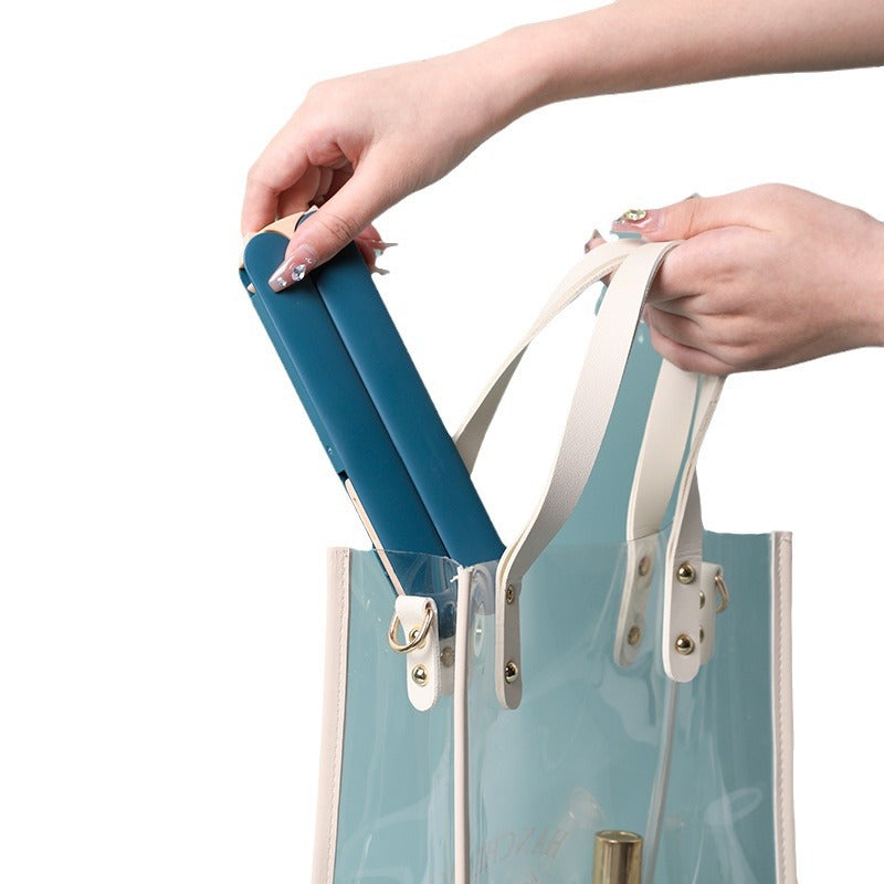 2PCS Green Portable Travel Hanger with Hidden Clips - Lightweight Folding Clothes Hanger for Socks and Small Items